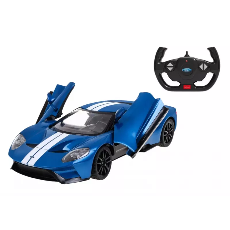 RASTAR Carro RC modelo telecomandado Ford GT 1:14 portas que abrem azul