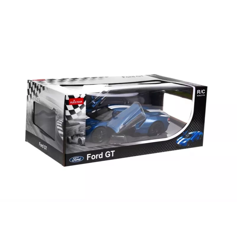 RASTAR Carro RC modelo telecomandado Ford GT 1:14 portas que abrem azul