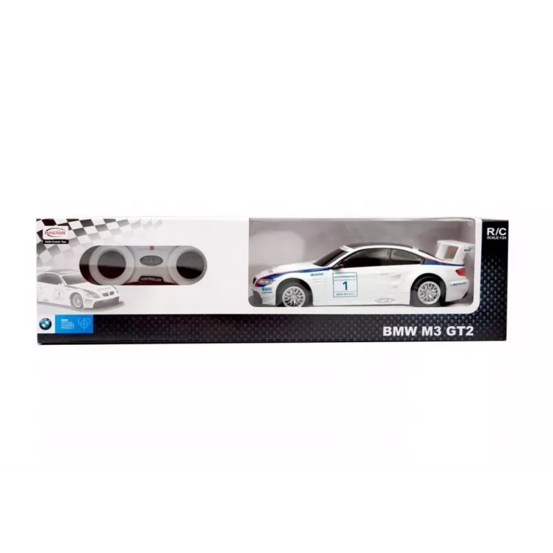 RASTAR BMW M3 GT2 carro desportivo telecomandado RC branco 1:24