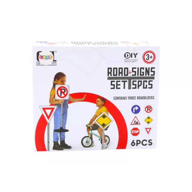 LEAN TOYS Placa de aviso de obras grande 70cm