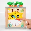 LEAN TOYS Cubo educativo de madeira classificador 5em1 puzzle caixa blocos