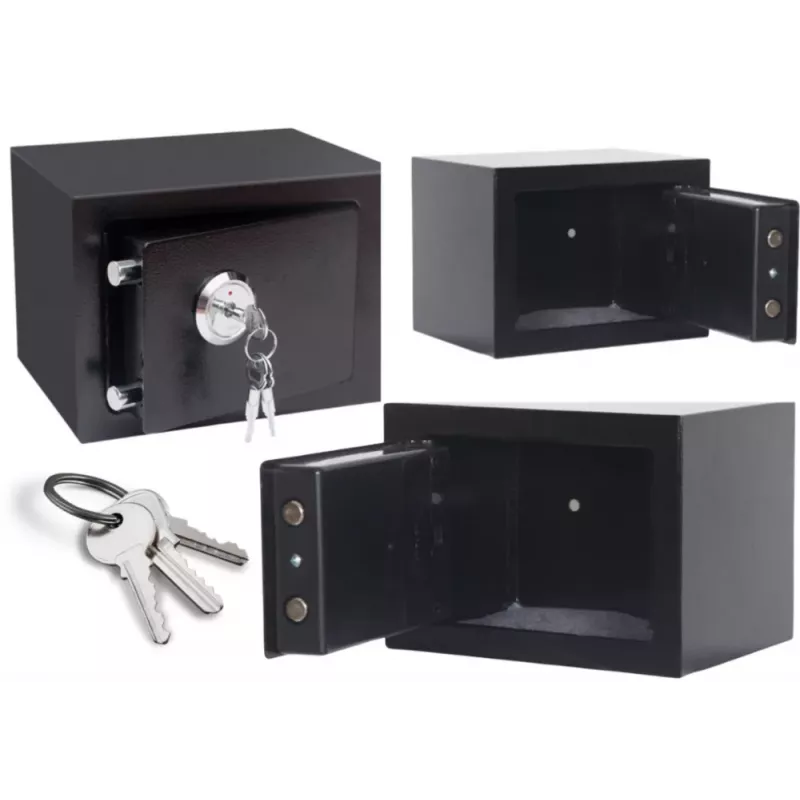 LEAN Cofre de Chaves para Casa em Aço Preto 35x25x25cm