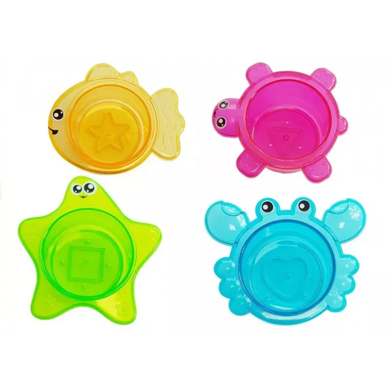 LEAN TOYS Kit de Banho Turtles Estrela-do-mar Plástico Cascata