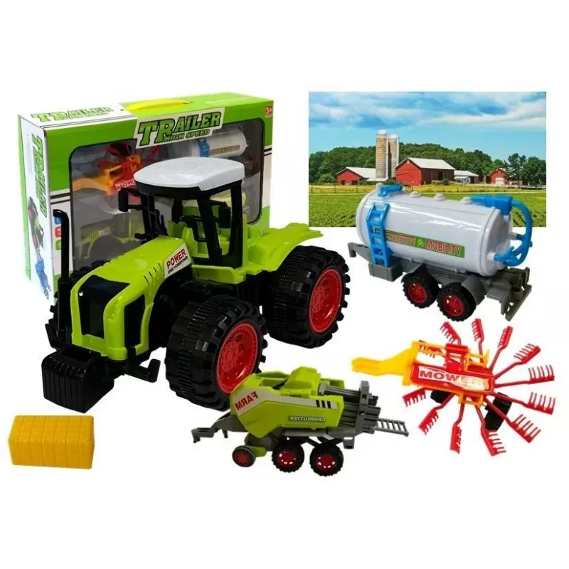LEAN TOYS Conjunto de Veículo Trator Agrícola