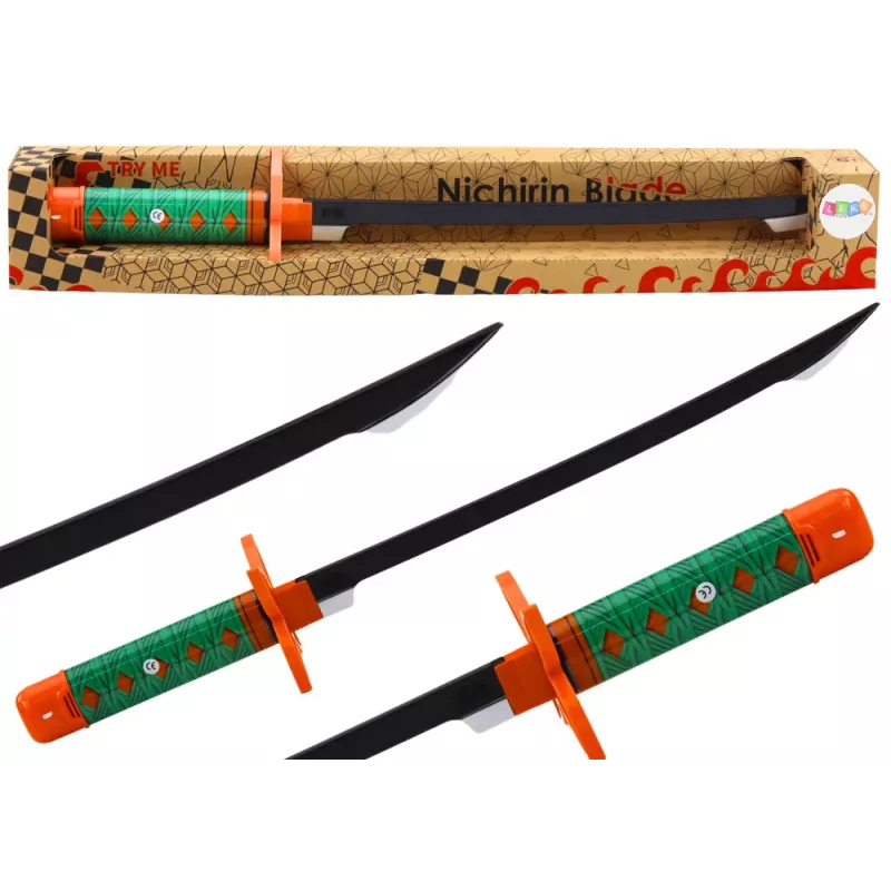 LEAN TOYS Espada Samurai Nichirin a Bateria Punho Confortável Verde Som