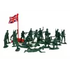 LEAN TOYS Grande Conjunto Militar 100 Peças Soldados Bandeiras