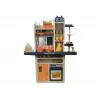 LEAN TOYS Cozinha Infantil com Luz, Som, Pratos e Acessórios, Rosa, 65 Peças