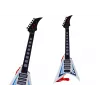 LEAN TOYS Gitarra elétrica para crianças com luzes e melodias branca