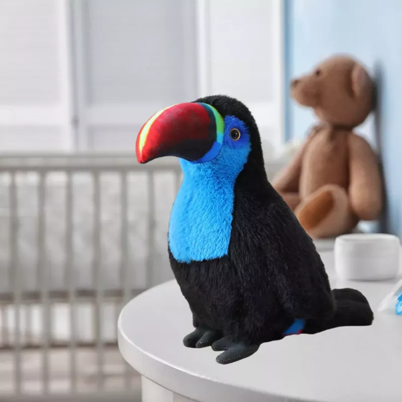 LEAN TOYS Peluche tucano mascote ave azul 20cm