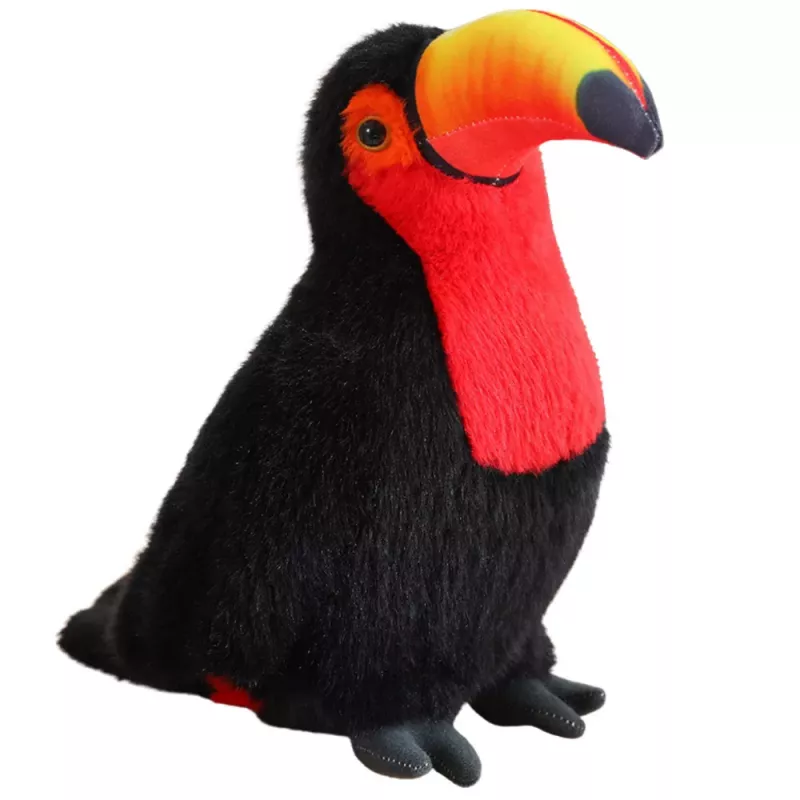 LEAN TOYS Peluche tucano mascote ave vermelho 20cm