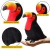 LEAN TOYS Peluche tucano mascote ave vermelho 20cm