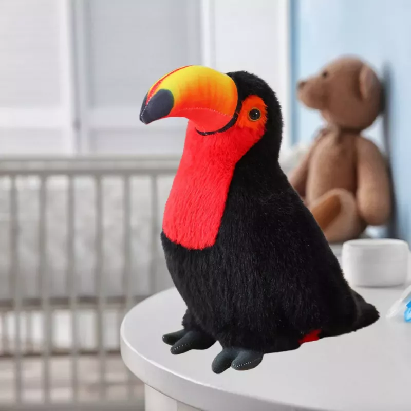 LEAN TOYS Peluche tucano mascote ave vermelho 20cm