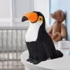 LEAN TOYS Peluche mascote tucano ave preto e branco 30cm