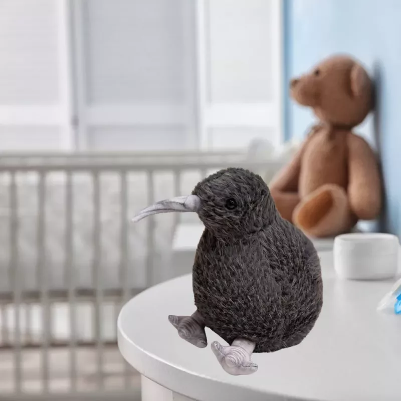 LEAN TOYS Peluche kiwi mascote ave preto 17cm