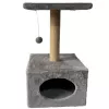 LEAN Arranhador com cama para gato e rato suspenso 31cm x 31cm x 56cm bege