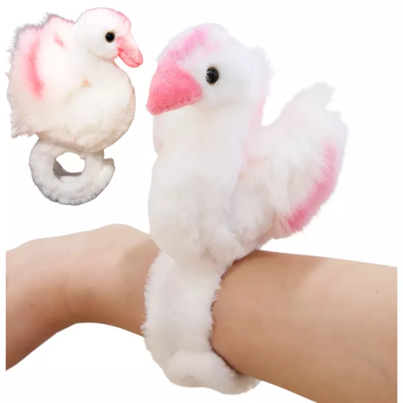 LEAN TOYS Peluche mascote cisne pulseira de pulso branco