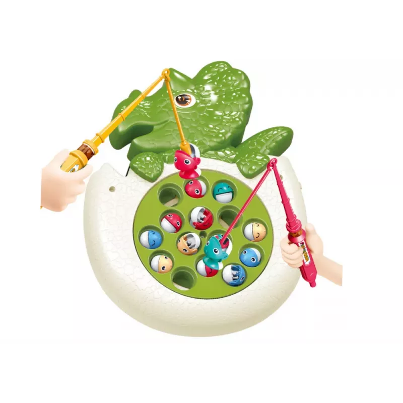 LEAN TOYS Jogo de pesca com sons de dinossauro