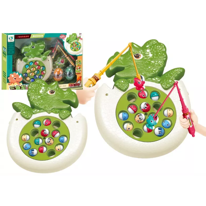 LEAN TOYS Jogo de pesca com sons de dinossauro