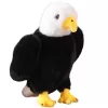 LEAN TOYS Peluche águia mascote ave preto e branco 25cm