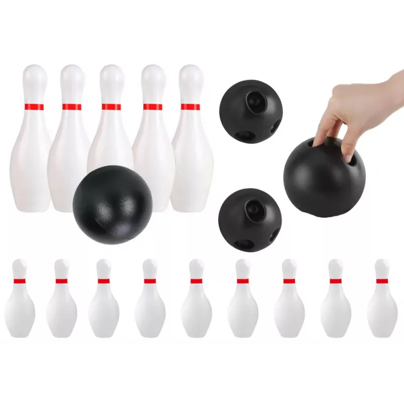 LEAN TOYS Conjunto de bowling clássico duas bolas 10 pinos jogo de perícia