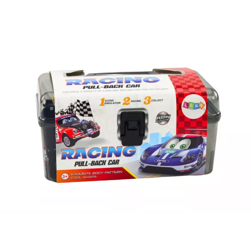LEAN TOYS Conjunto de carros em mala 25 peças com tapete de estrada
