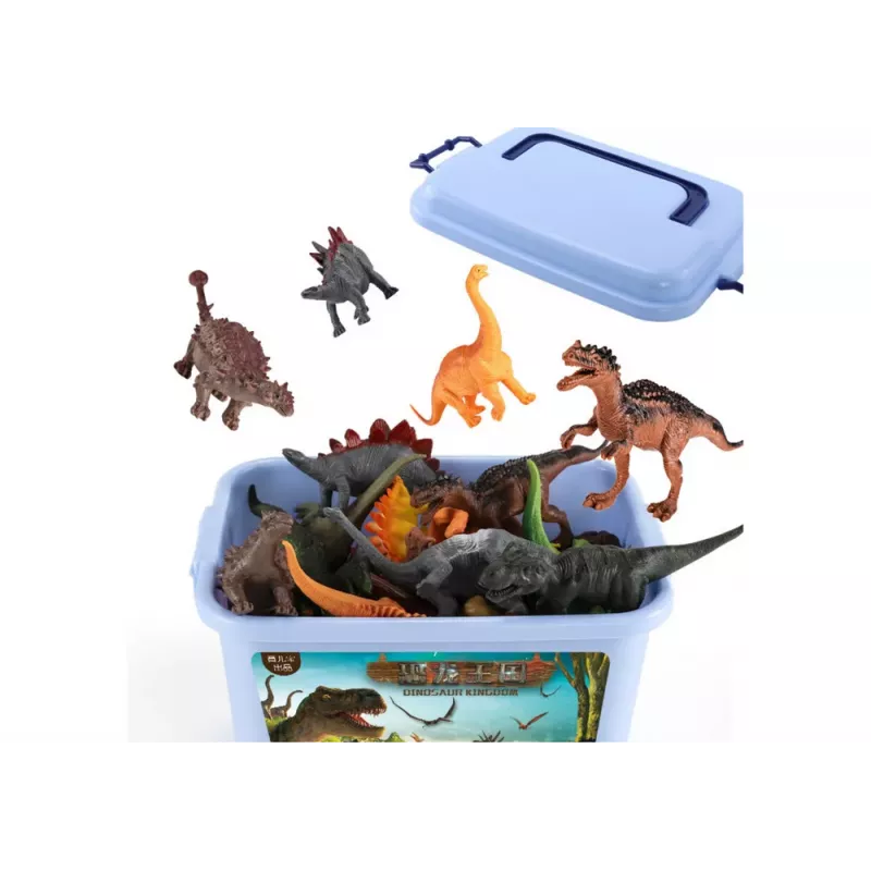 LEAN TOYS Conjunto de figuras de dinossauros parque acessórios caixa 46 peças