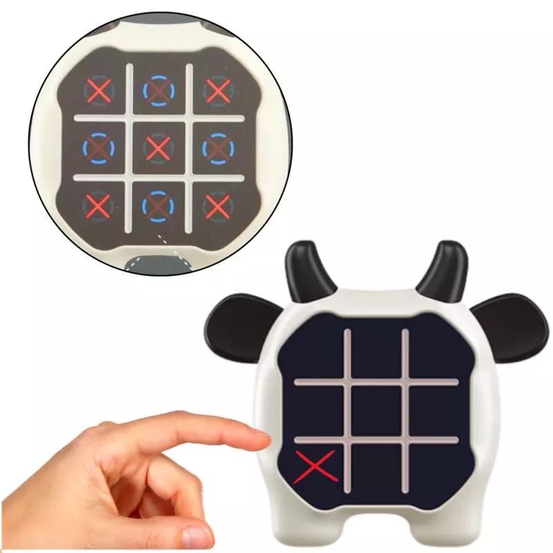LEAN TOYS Jogo eletrónico 3em1 jogo do galo memória vaca preto e branco