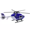 LEAN TOYS Helicóptero da polícia com gancho, maca, luzes e sons, escala 1:14