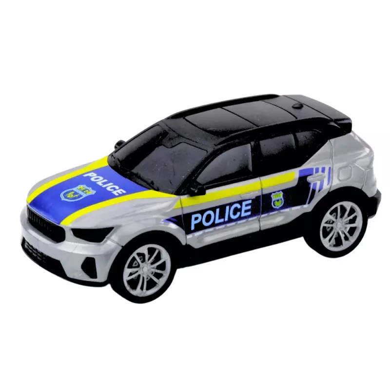 LEAN TOYS Conjunto camião da polícia, helicóptero e carro com luz e som