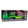 LEAN TOYS Conjunto de salvamento camião helicóptero carro dinossauro luzes sons