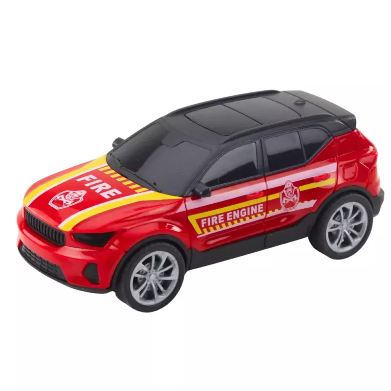 LEAN TOYS Conjunto de brincar de salvamento dos bombeiros: helicóptero, carro de bombeiros, quartel de bombeiros com luz e som