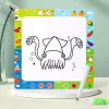 LEAN TOYS Quadro puzzle 2em1 de madeira educativo animais de estimação marcador