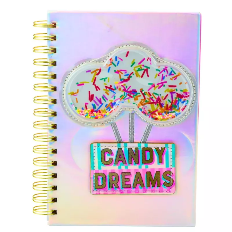 LEAN Caderno com Linhas Holográfico Candy Dreams A5 90 Folhas