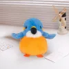 LEAN TOYS Peluche Mascote Peluche Pássaro Azul Laranja 12 cm