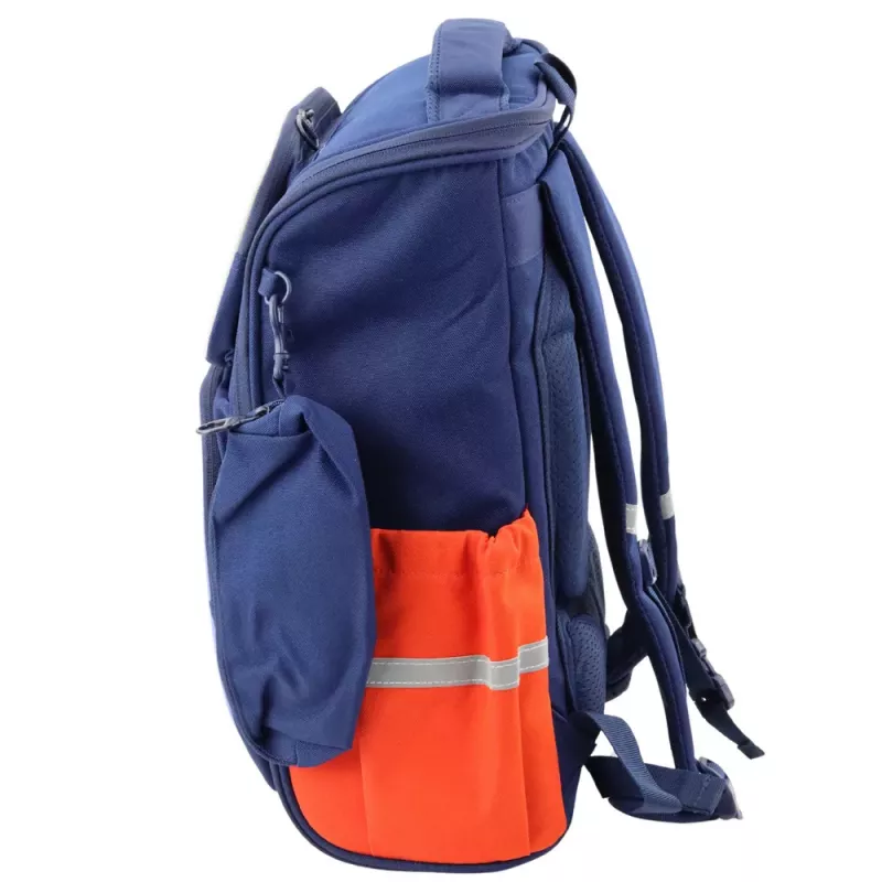 LEAN Mochila escolar com alça de peito de dinossauro Azul-marinho 22L