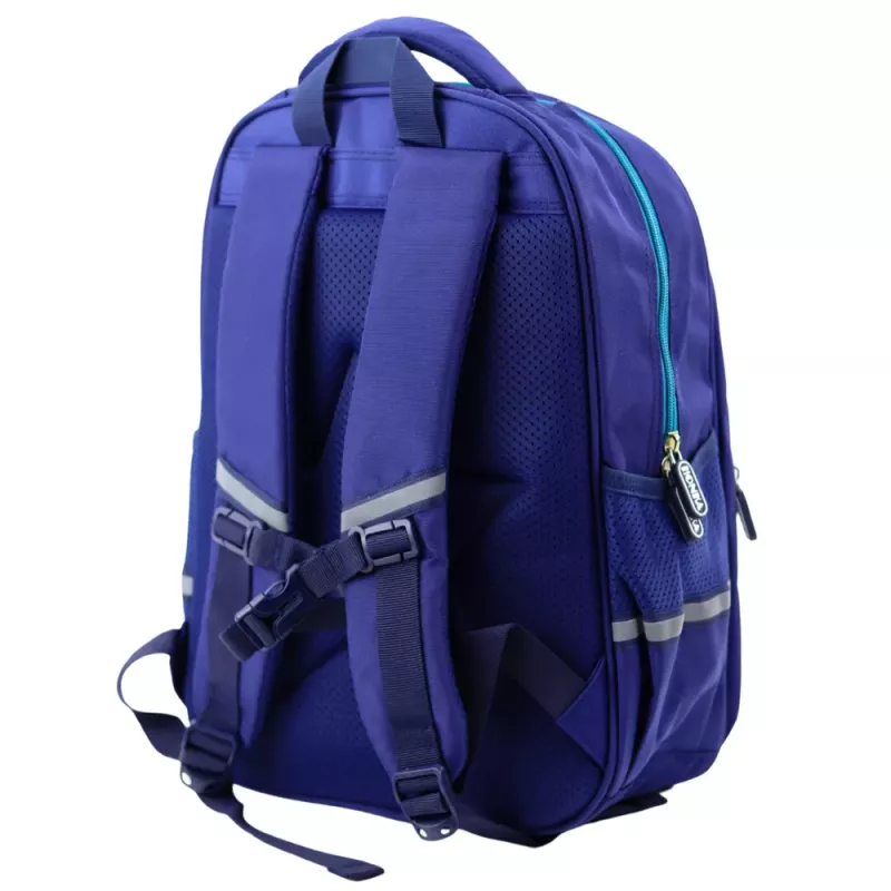 Mochila Escolar Infantil LEAN Dinossauro Azul 41x30x16 cm
