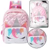 Mochila Escolar Infantil Acolchoada LEAN Unicórnio Amarela 32 cm