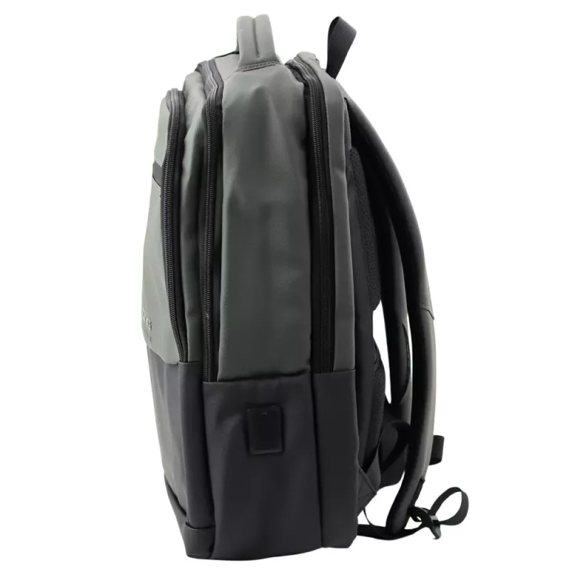Mochila LEAN City Business USB Bolso para Portátil Preta Cinzenta 16L 41cm