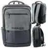 Mochila LEAN City Business USB Bolso para Portátil Preta Cinzenta 16L 41cm