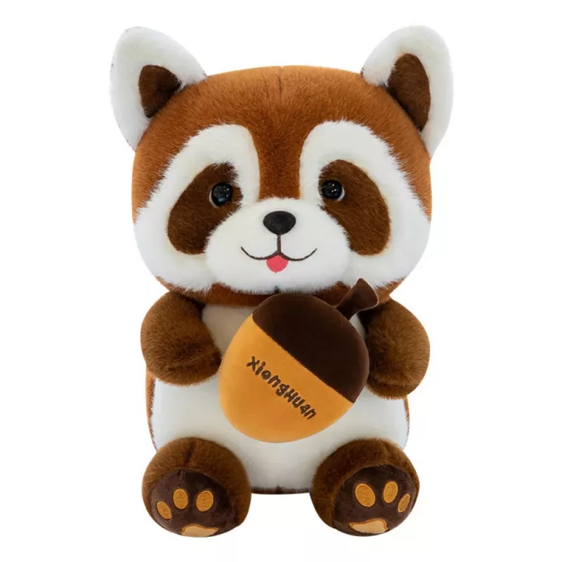 LEAN TOYS Peluche Guaxinim com Bolota 23cm
