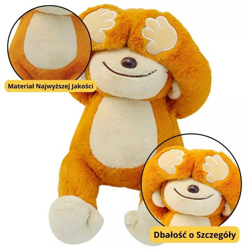 LEAN TOYS Peluche Mascote Boneco de Peluche Macaco com Ímanes Castanho 23cm