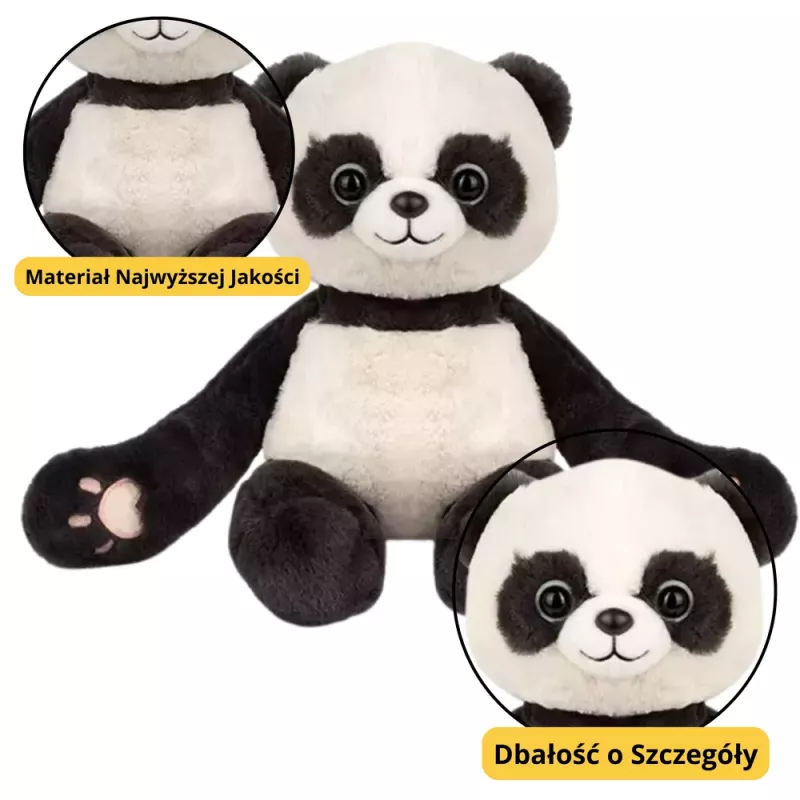 LEAN TOYS Peluche Mascote Boneco de Peluche Panda com Ímanes 23cm