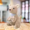 LEAN TOYS Peluche Mascote Boneco de Peluche Canguru com Cria 23cm