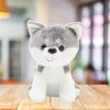 LEAN TOYS Peluche Mascote Boneco de Peluche Lobo Branco Cinzento 20 cm