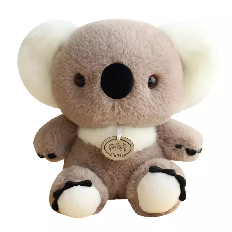 LEAN TOYS Peluche Mascote Boneco de Peluche Coala Urso Cinzento 23cm
