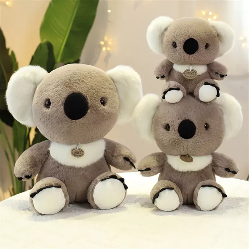 LEAN TOYS Peluche Mascote Boneco de Peluche Coala Urso Cinzento 23cm