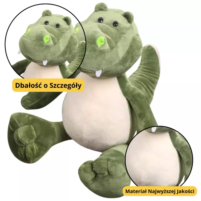 LEAN TOYS Peluche Mascote Boneco de Peluche Crocodilo Verde 25cm