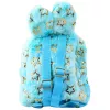 Mochila de peluche LEAN com orelhas, estrelas douradas, criança, azul
