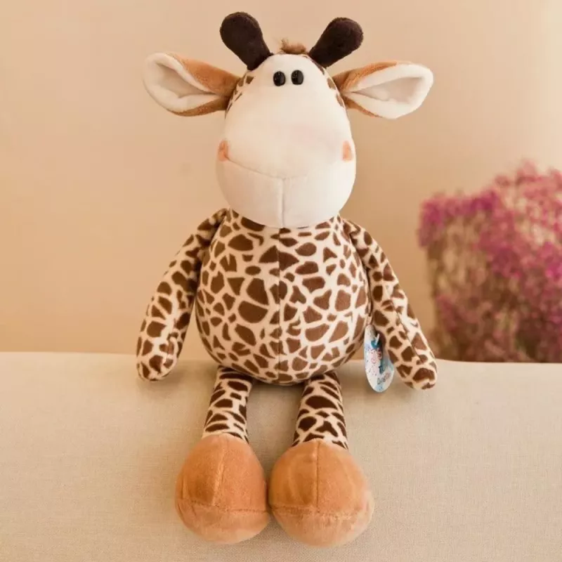 LEAN TOYS Peluche mascote, peluche girafa, malhada, 25 cm