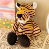 LEAN TOYS Peluche mascote, peluche tigre, laranja às riscas, 23 cm